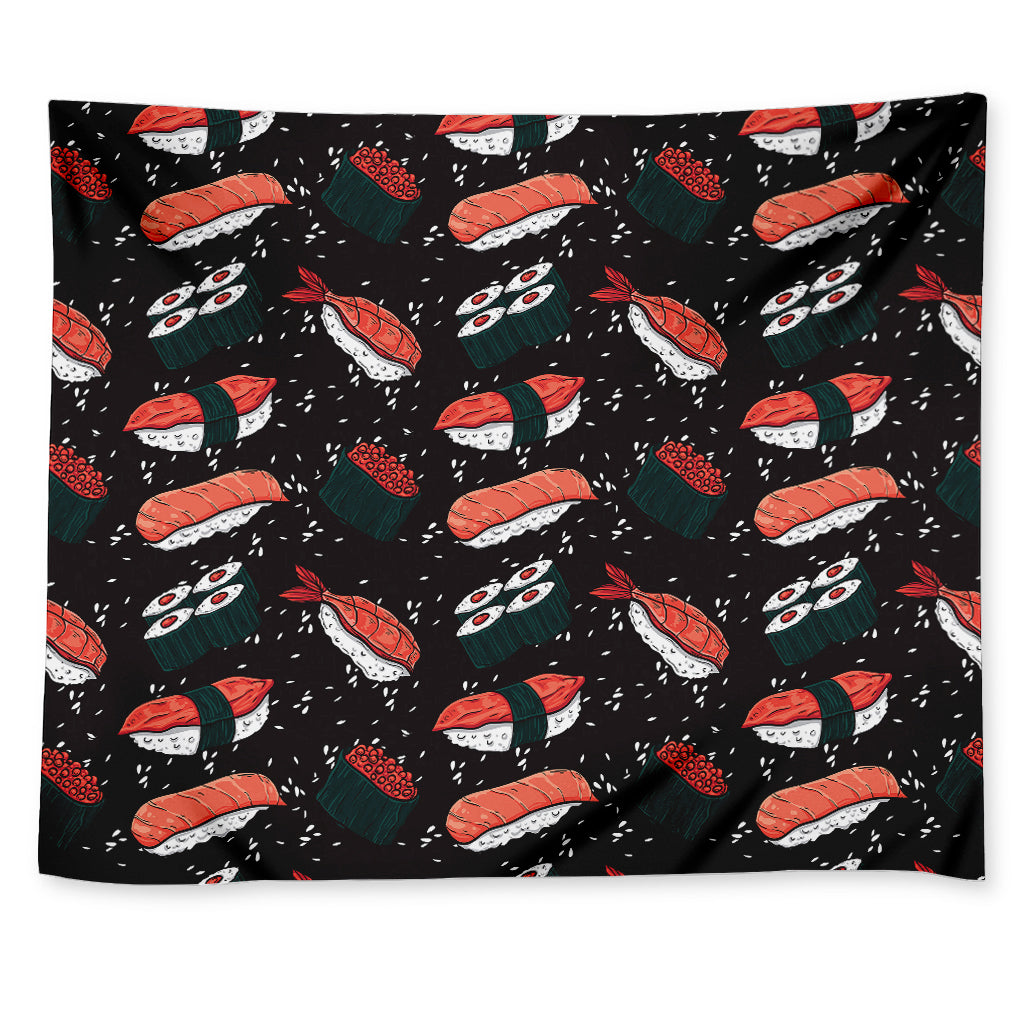 Japanese Sushi Pattern Print Tapestry