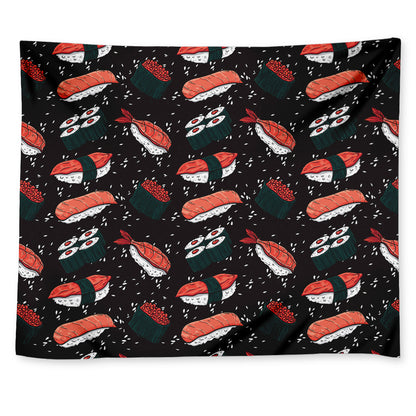 Japanese Sushi Pattern Print Tapestry