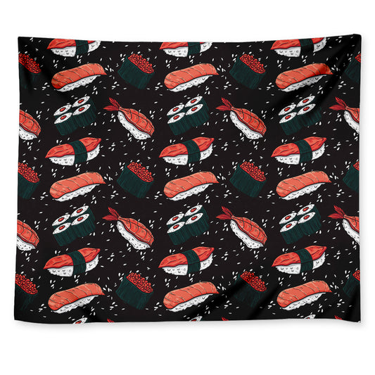 Japanese Sushi Pattern Print Tapestry
