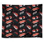 Japanese Sushi Pattern Print Tapestry