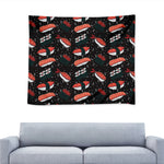 Japanese Sushi Pattern Print Tapestry