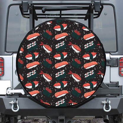 Japanese Sushi Pattern Print Tire Cover