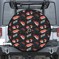 Japanese Sushi Pattern Print Tire Cover With Camera Hole