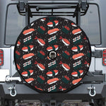 Japanese Sushi Pattern Print Tire Cover With Camera Hole