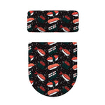 Japanese Sushi Pattern Print Toilet Lid And Tank Cover Set