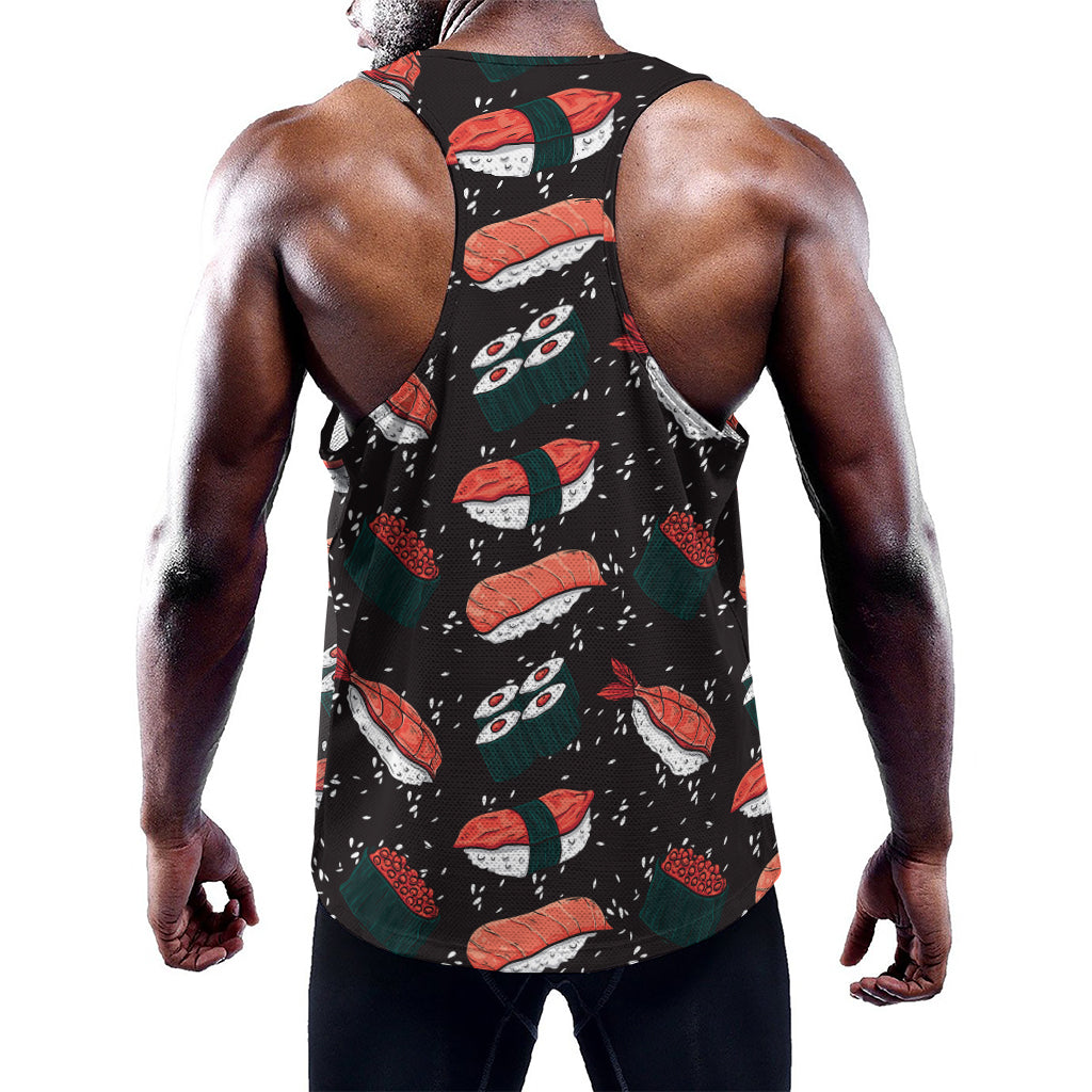 Japanese Sushi Pattern Print Training Tank Top