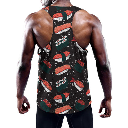 Japanese Sushi Pattern Print Training Tank Top