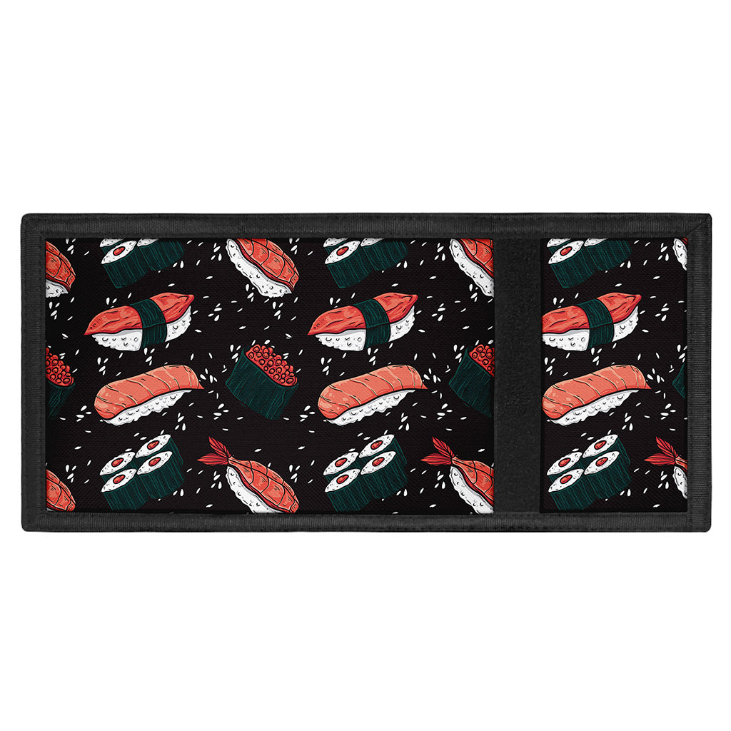Japanese Sushi Pattern Print Trifold Wallet