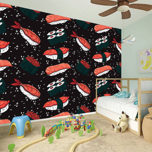 Japanese Sushi Pattern Print Wall Sticker