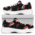 Japanese Sushi Pattern Print White Chunky Shoes
