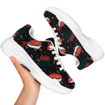 Japanese Sushi Pattern Print White Chunky Shoes