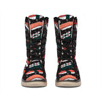 Japanese Sushi Pattern Print Winter Boots