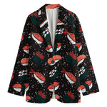 Japanese Sushi Pattern Print Women's Blazer