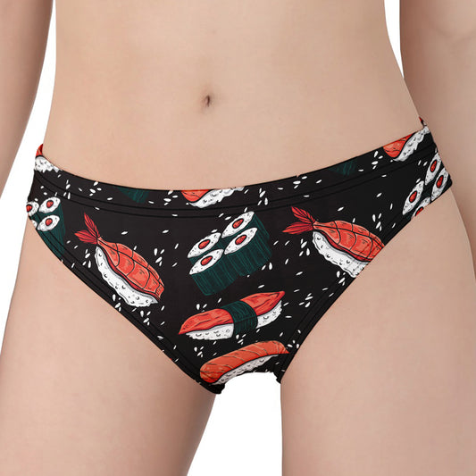 Japanese Sushi Pattern Print Women's Panties