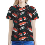 Japanese Sushi Pattern Print Women's Polo Shirt