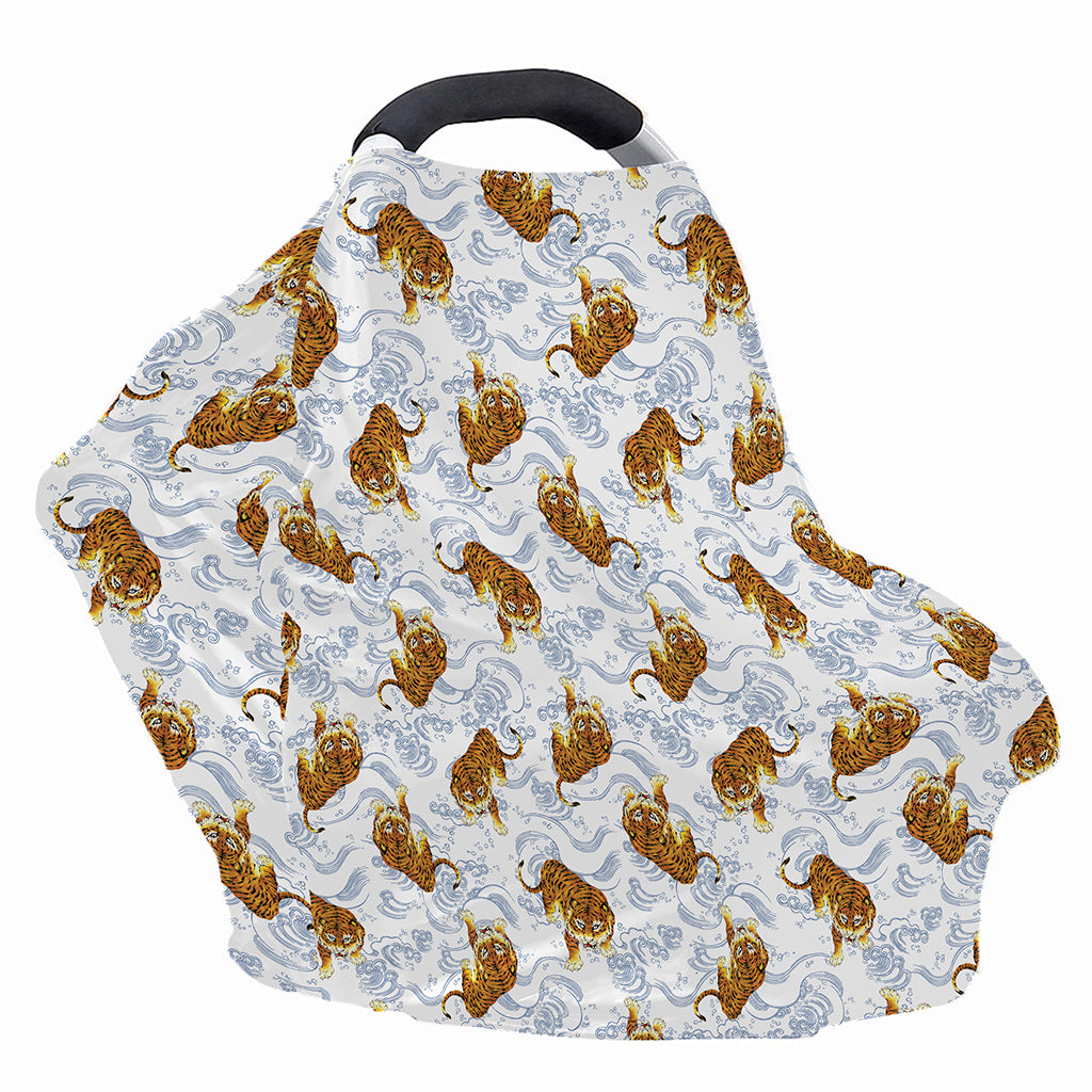 Japanese Tiger Pattern Print Baby Seat Cover