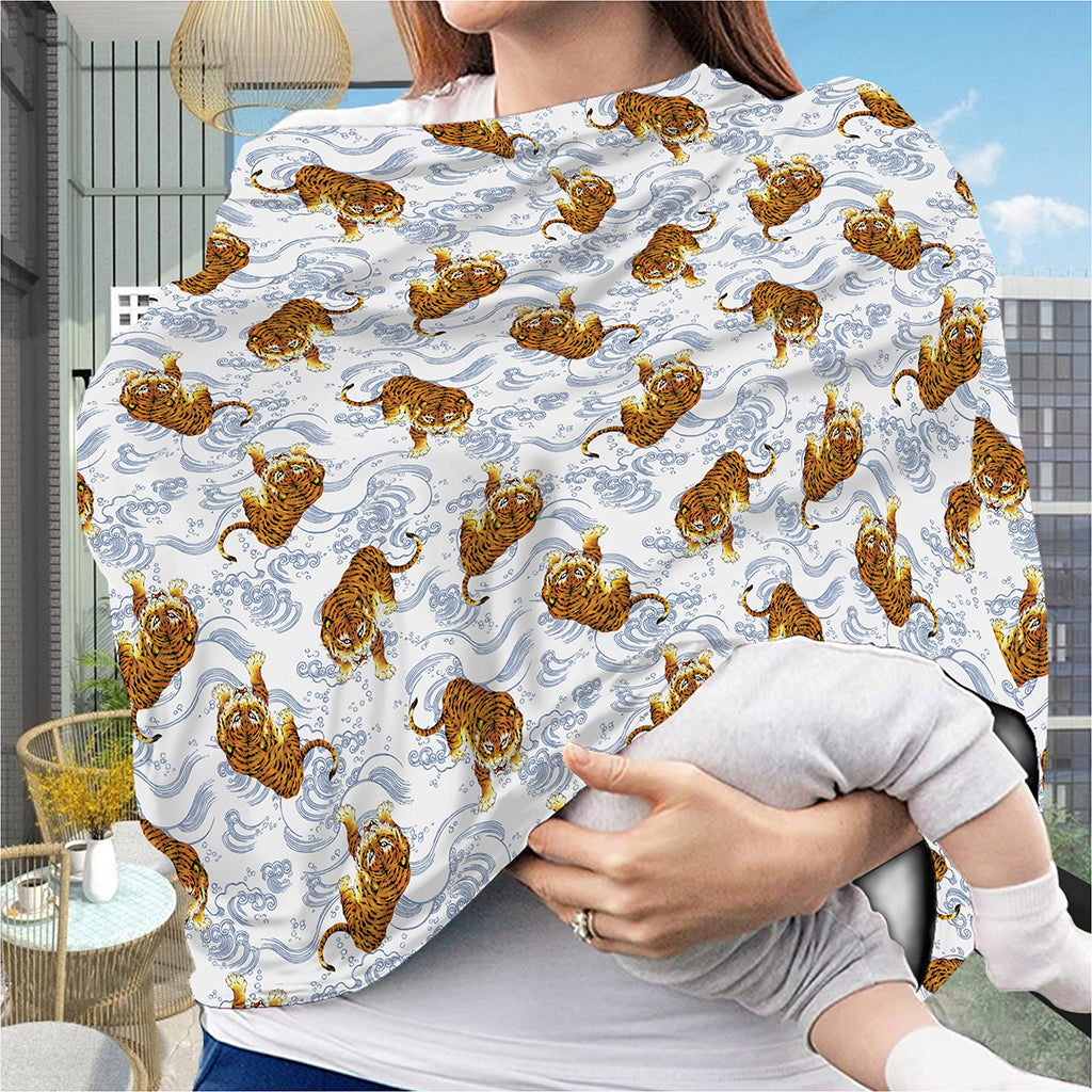 Japanese Tiger Pattern Print Baby Seat Cover