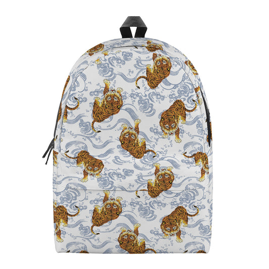 Japanese Tiger Pattern Print Backpack