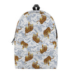Japanese Tiger Pattern Print Backpack