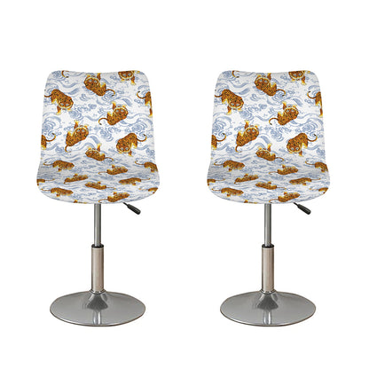 Japanese Tiger Pattern Print Bar Stool Covers
