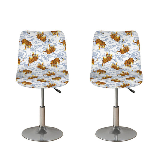 Japanese Tiger Pattern Print Bar Stool Covers