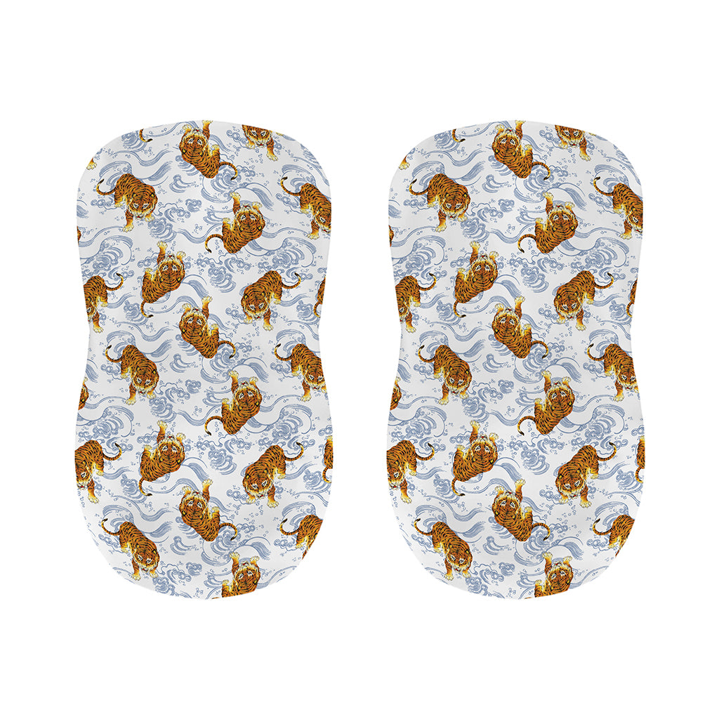 Japanese Tiger Pattern Print Bar Stool Covers
