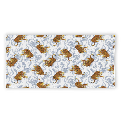 Japanese Tiger Pattern Print Beach Towel