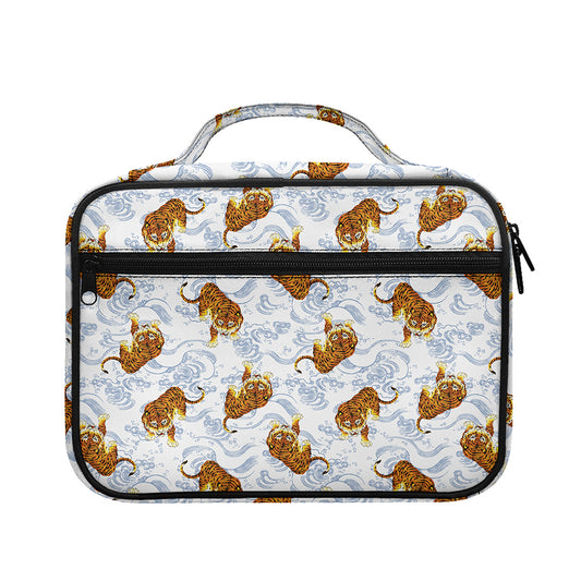 Japanese Tiger Pattern Print Briefcase Bible Bag