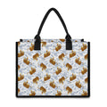 Japanese Tiger Pattern Print Canvas Tote Bag