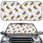Japanese Tiger Pattern Print Car Windshield Sun Shade