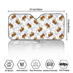 Japanese Tiger Pattern Print Car Windshield Sun Shade