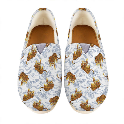 Japanese Tiger Pattern Print Casual Shoes