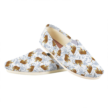 Japanese Tiger Pattern Print Casual Shoes
