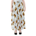 Japanese Tiger Pattern Print Chiffon Maxi Skirt