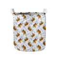 Japanese Tiger Pattern Print Collapsible Laundry Basket