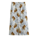 Japanese Tiger Pattern Print Cotton Front Slit Maxi Skirt