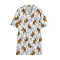 Japanese Tiger Pattern Print Cotton Hawaiian Shirt