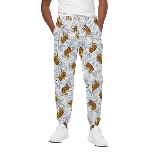 Japanese Tiger Pattern Print Cotton Pants