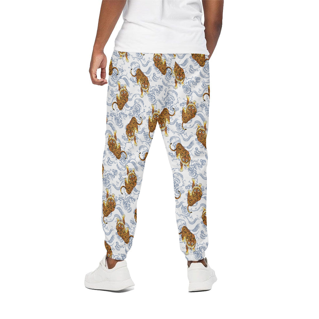 Japanese Tiger Pattern Print Cotton Pants