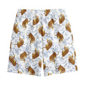 Japanese Tiger Pattern Print Cotton Shorts