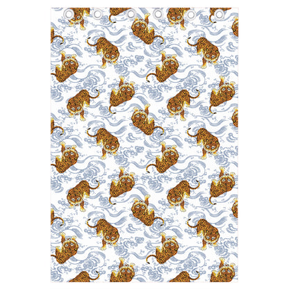 Japanese Tiger Pattern Print Curtain