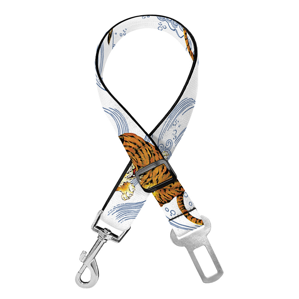 Japanese Tiger Pattern Print Dog Seat Belt