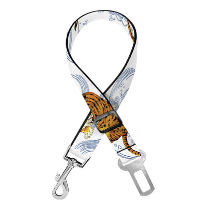 Japanese Tiger Pattern Print Dog Seat Belt