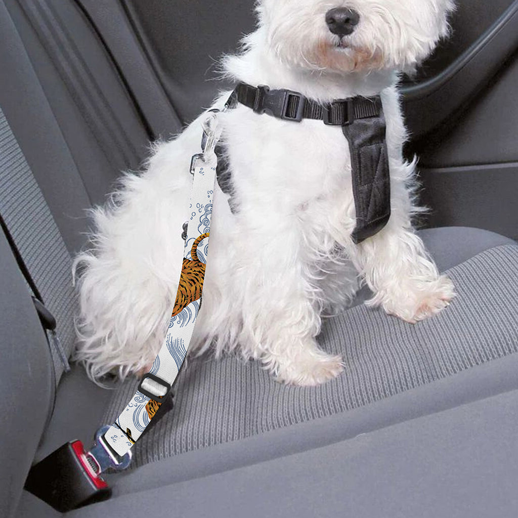 Japanese Tiger Pattern Print Dog Seat Belt