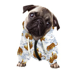 Japanese Tiger Pattern Print Dog Zip Up Hoodie