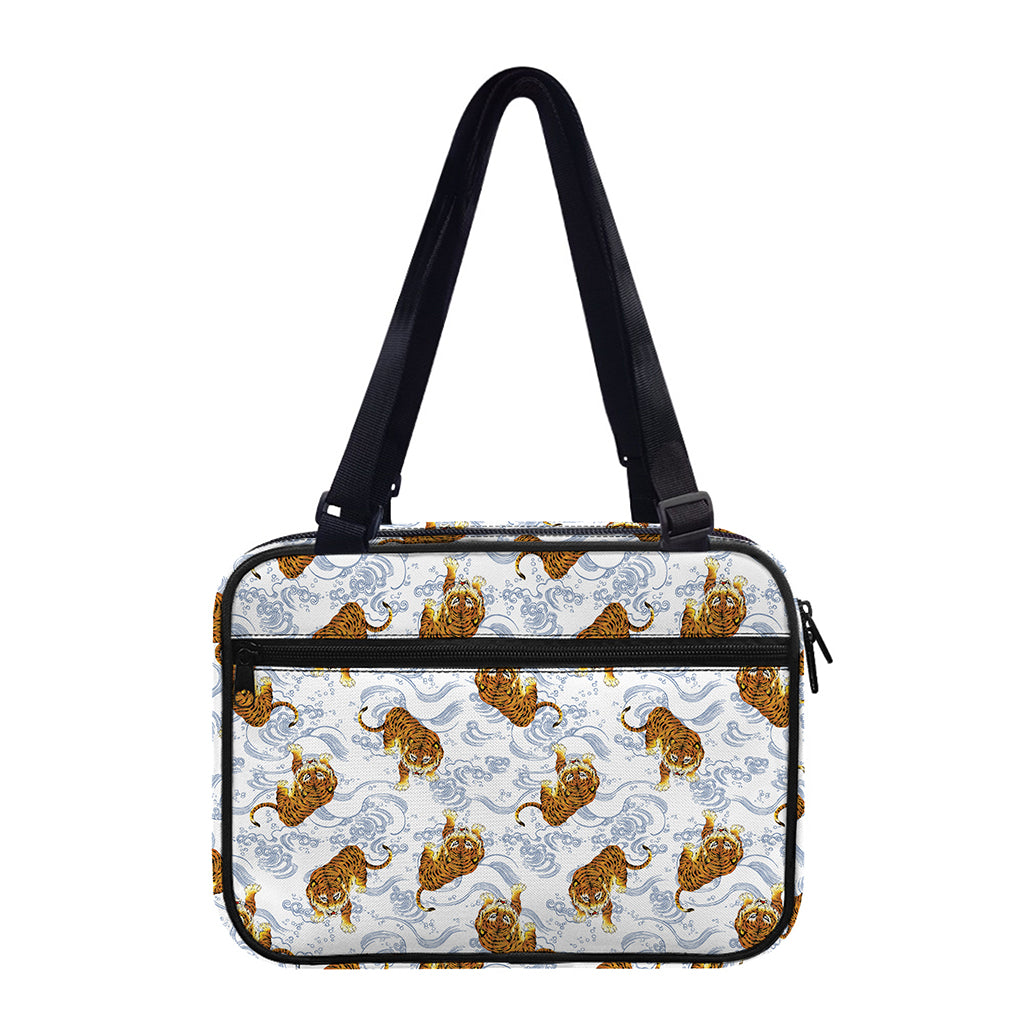Japanese Tiger Pattern Print Double Strap Bible Bag