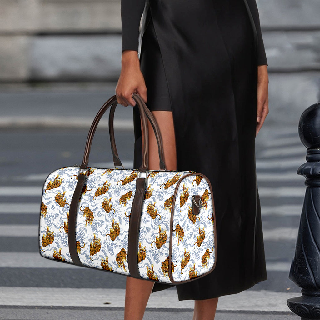 Japanese Tiger Pattern Print Duffle Bag