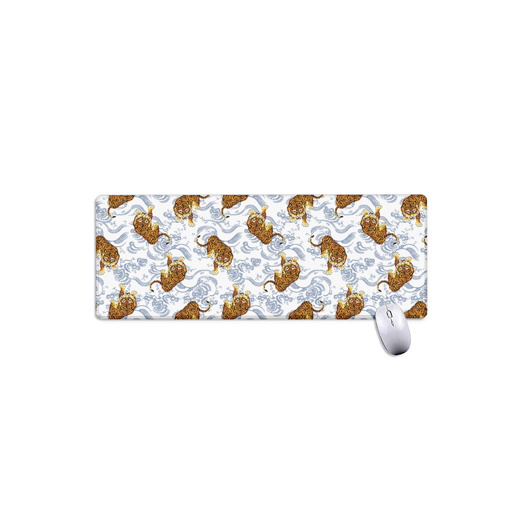 Japanese Tiger Pattern Print Extended Mouse Pad