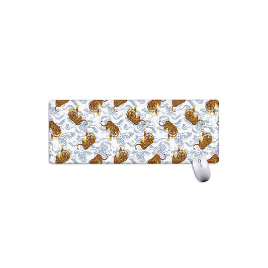 Japanese Tiger Pattern Print Extended Mouse Pad