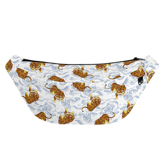 Japanese Tiger Pattern Print Fanny Pack